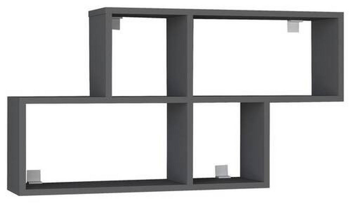 WANDREGAL 100/53/20 cm  - Anthrazit, Modern, Holzwerkstoff (100/53/20cm) - MID.YOU