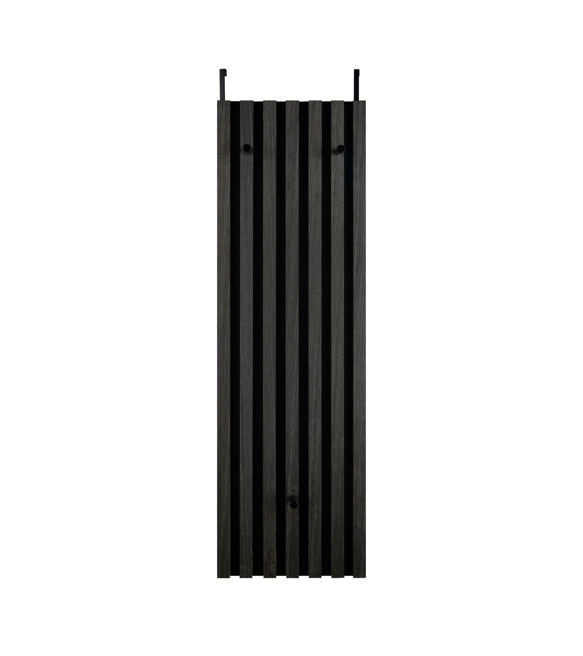 TÜRGARDEROBE  in furniert Schwarz, Eiche dunkel  - Eiche dunkel/Schwarz, MODERN, Holzwerkstoff/Textil (30/100/1,7cm) - Milino