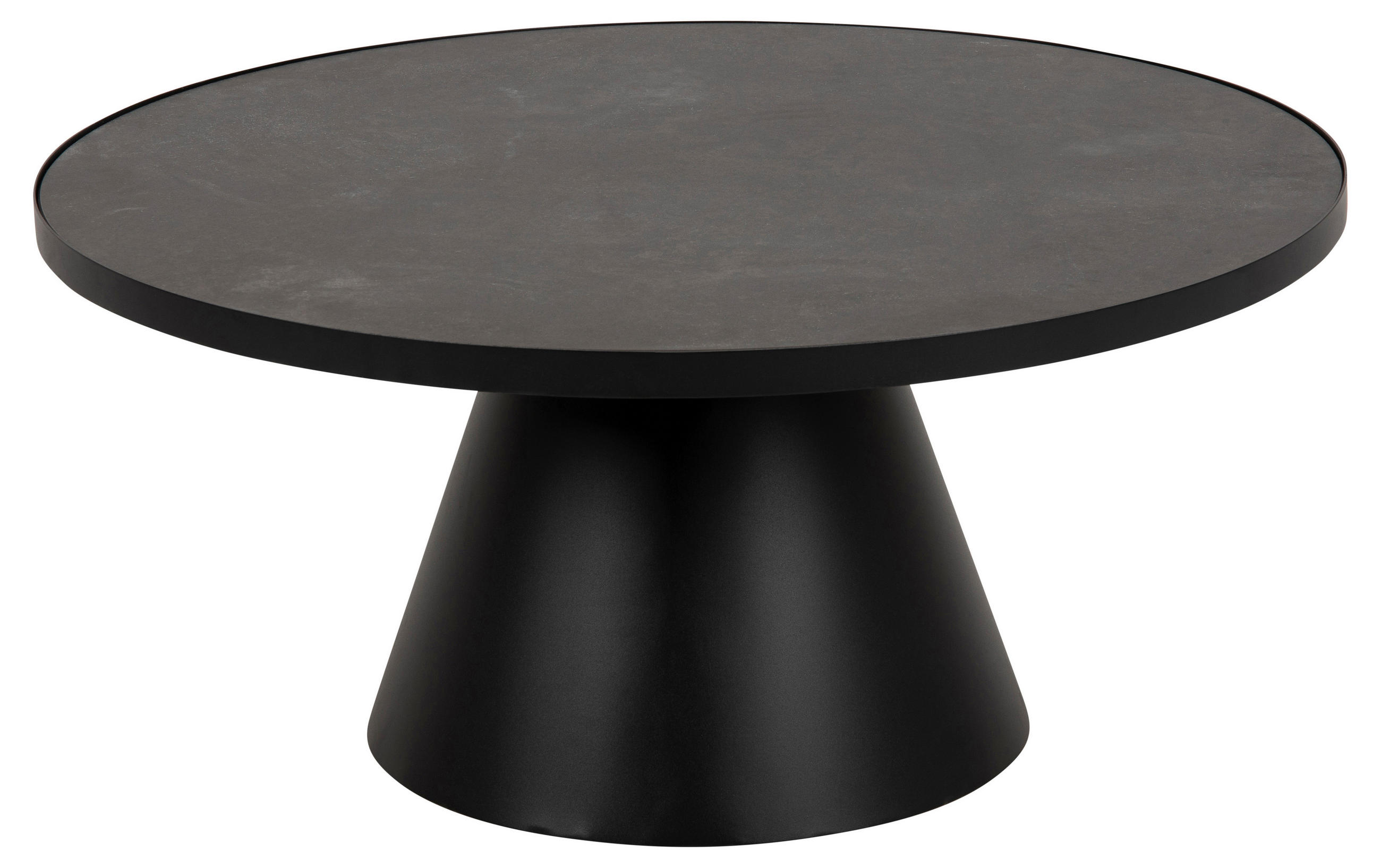COUCHTISCH Hartglas rund Schwarz  - Schwarz, KONVENTIONELL, Glas/Keramik (85,7/40cm)