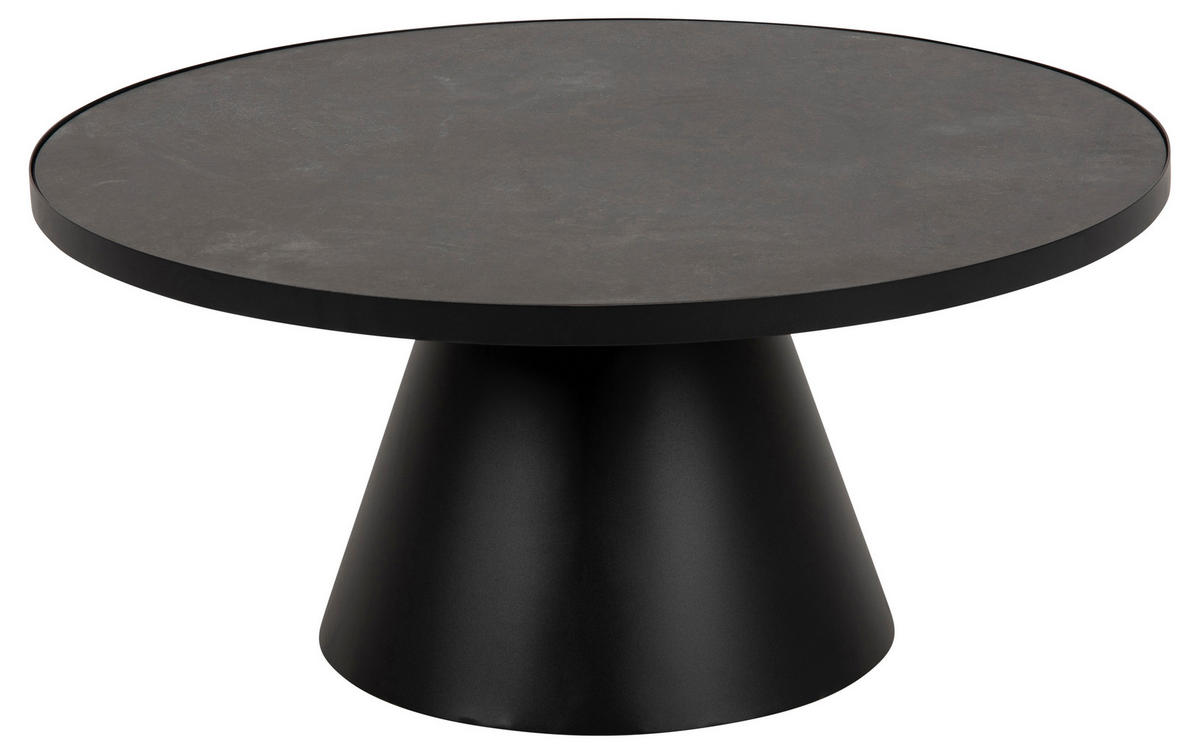 COUCHTISCH in Metall, Glas, Keramik  - Schwarz, KONVENTIONELL, Glas/Keramik (85,7/40cm)