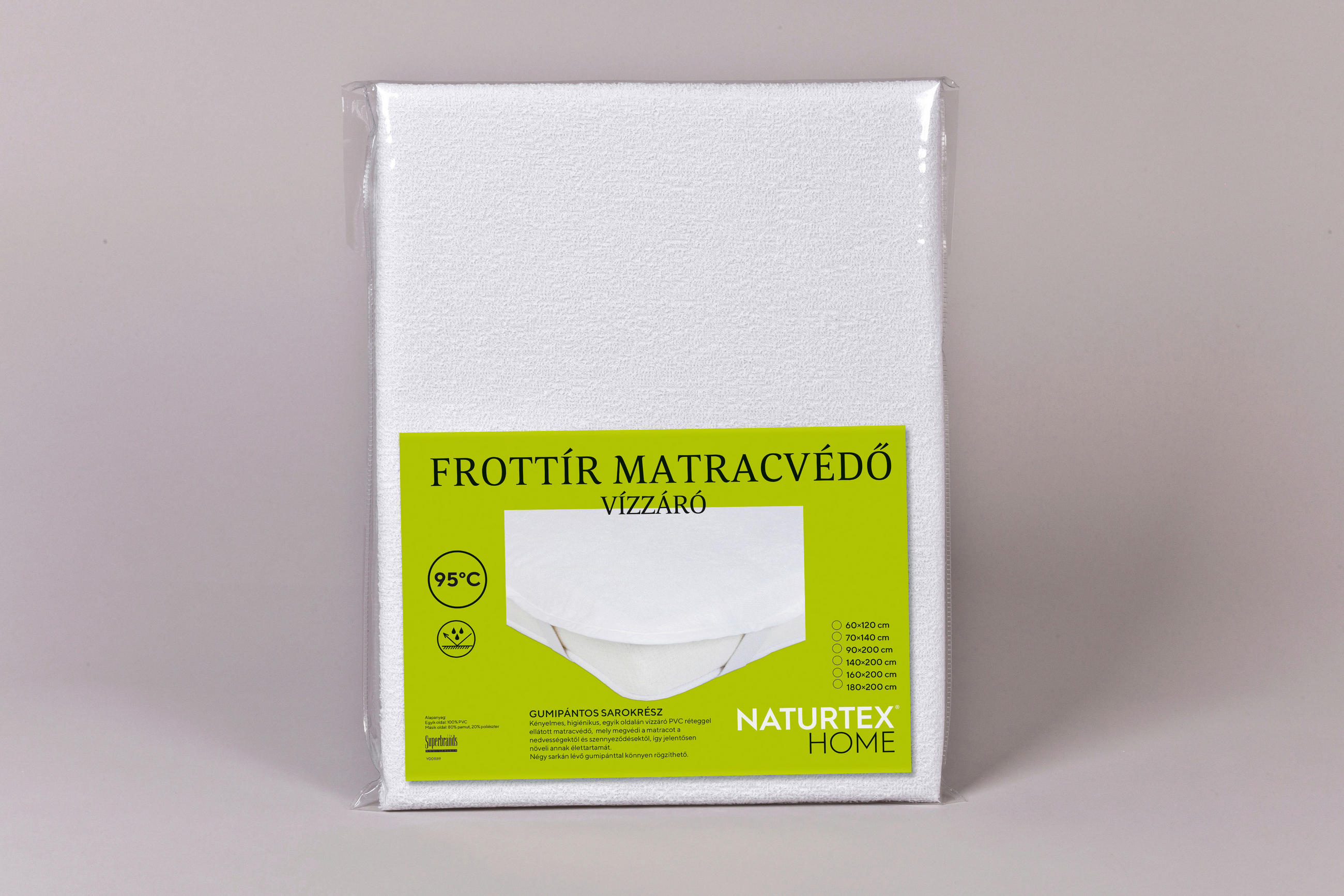MATRACVÉDŐ 180/200 cm  - fehér, Basics, textil (180/200cm) - Naturtex