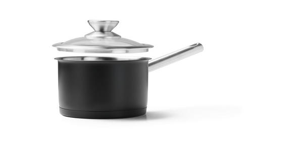 KOCHTOPFSET 4-teilig  - Klar/Schwarz, Basics, Glas/Metall - Homeware Profession.