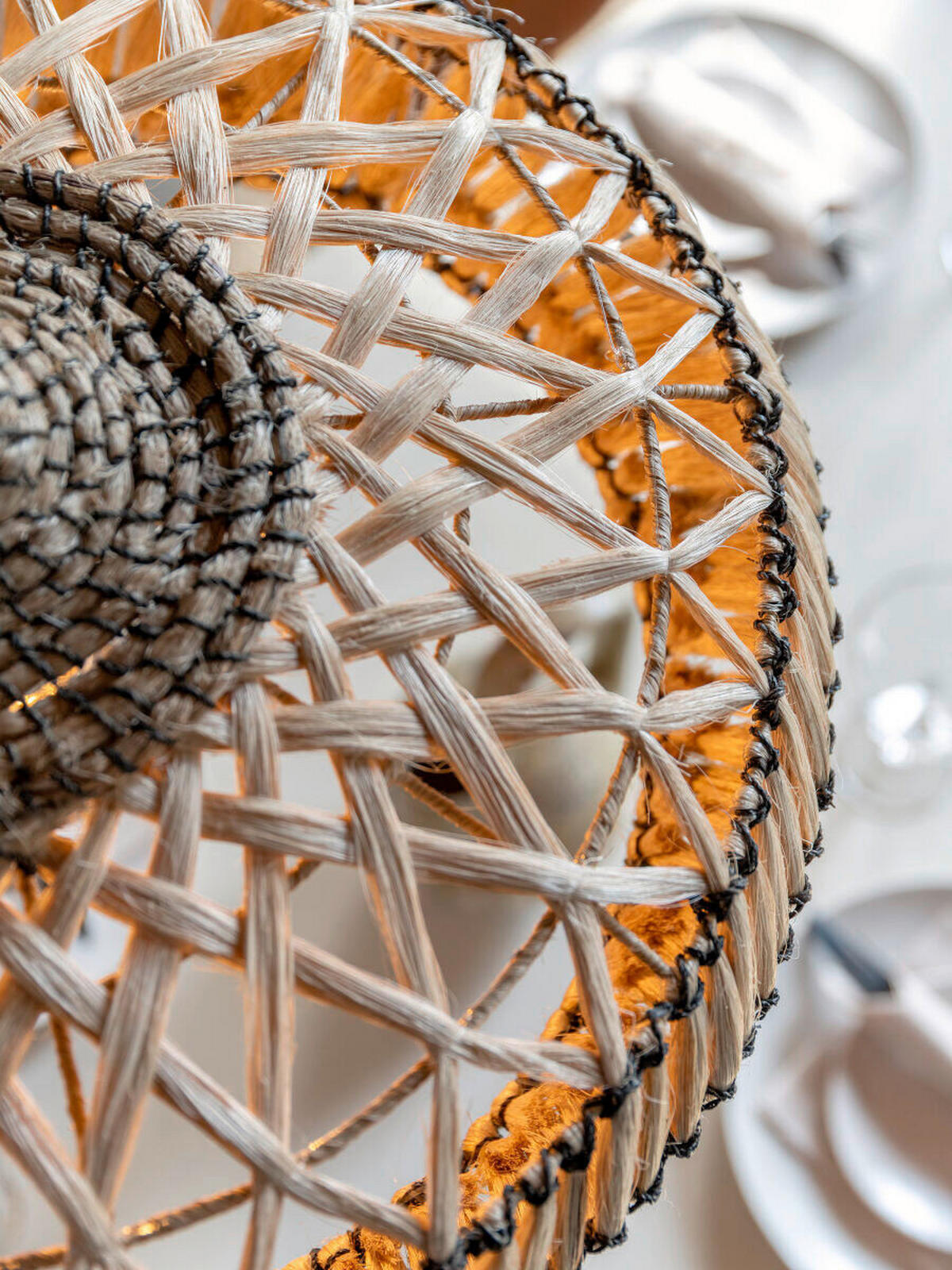 HÄNGELEUCHTE 70/70/285 cm  - Hellbraun/Schwarz, Trend, Naturmaterialien (70/70/285cm) - Good & Mojo