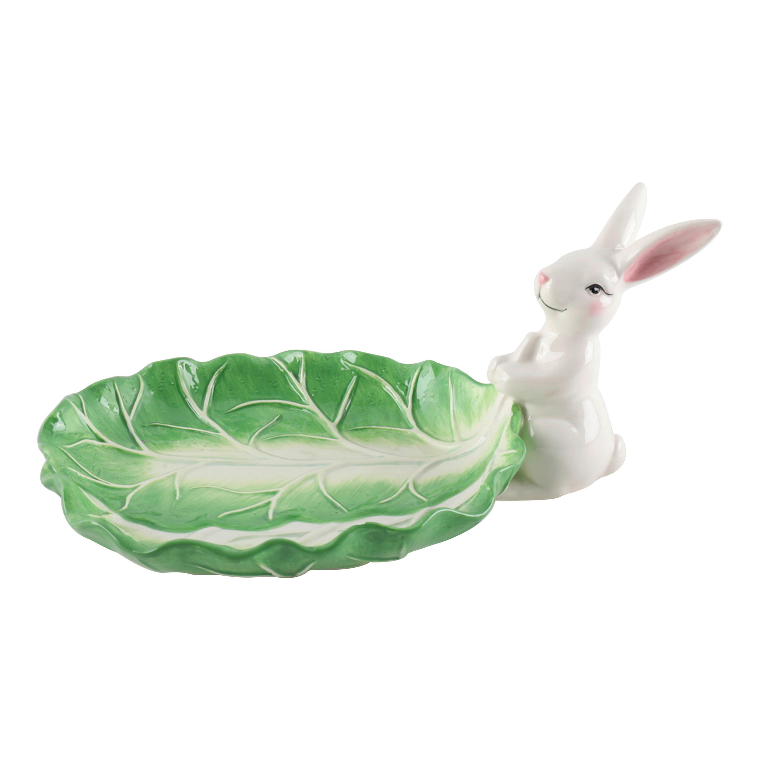 PLATOU PAȘTE - alb/verde, Lifestyle, ceramică (29/19,8/12,8cm)