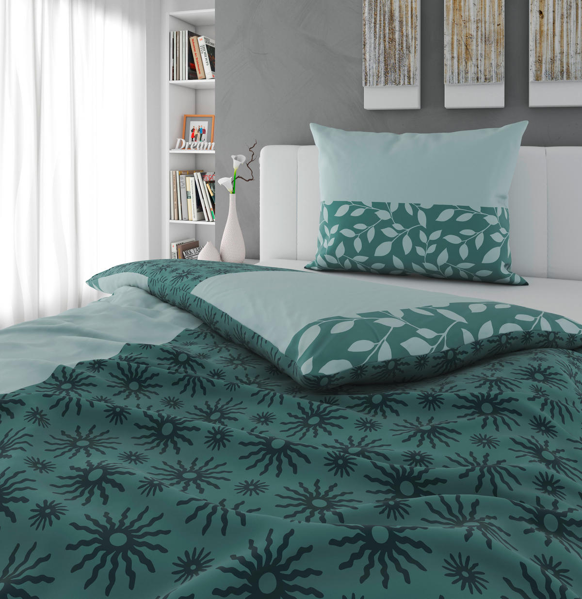 BETTWÄSCHE 2-teilig Satin 140/200 cm  - Multicolor, KONVENTIONELL, Textil (140/200cm) - Novel