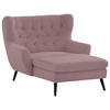 XXL-SESSEL Cord Altrosa    - Schwarz/Altrosa, Design, Holz/Textil (120/101/165cm) - Stylife