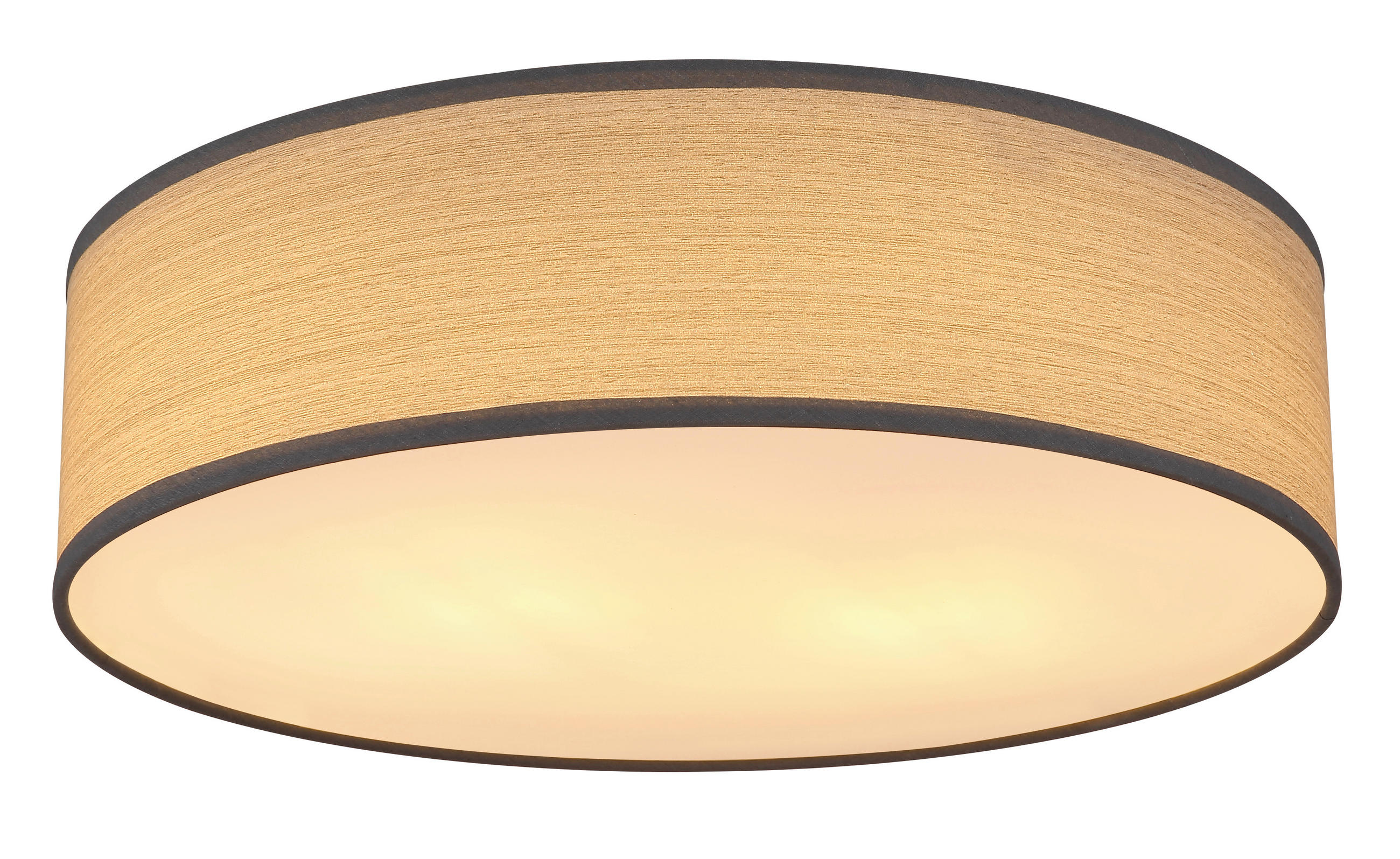 DECKENLEUCHTE VARIOS 38/10 cm   - Weiß/Grau, Design, Kunststoff/Metall (38/10cm) - Globo