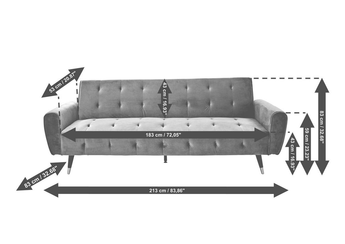 SCHLAFSOFA Samt Grün, Opal  - Goldfarben/Opal, MODERN, Holz/Textil (213/83/83cm) - Livetastic