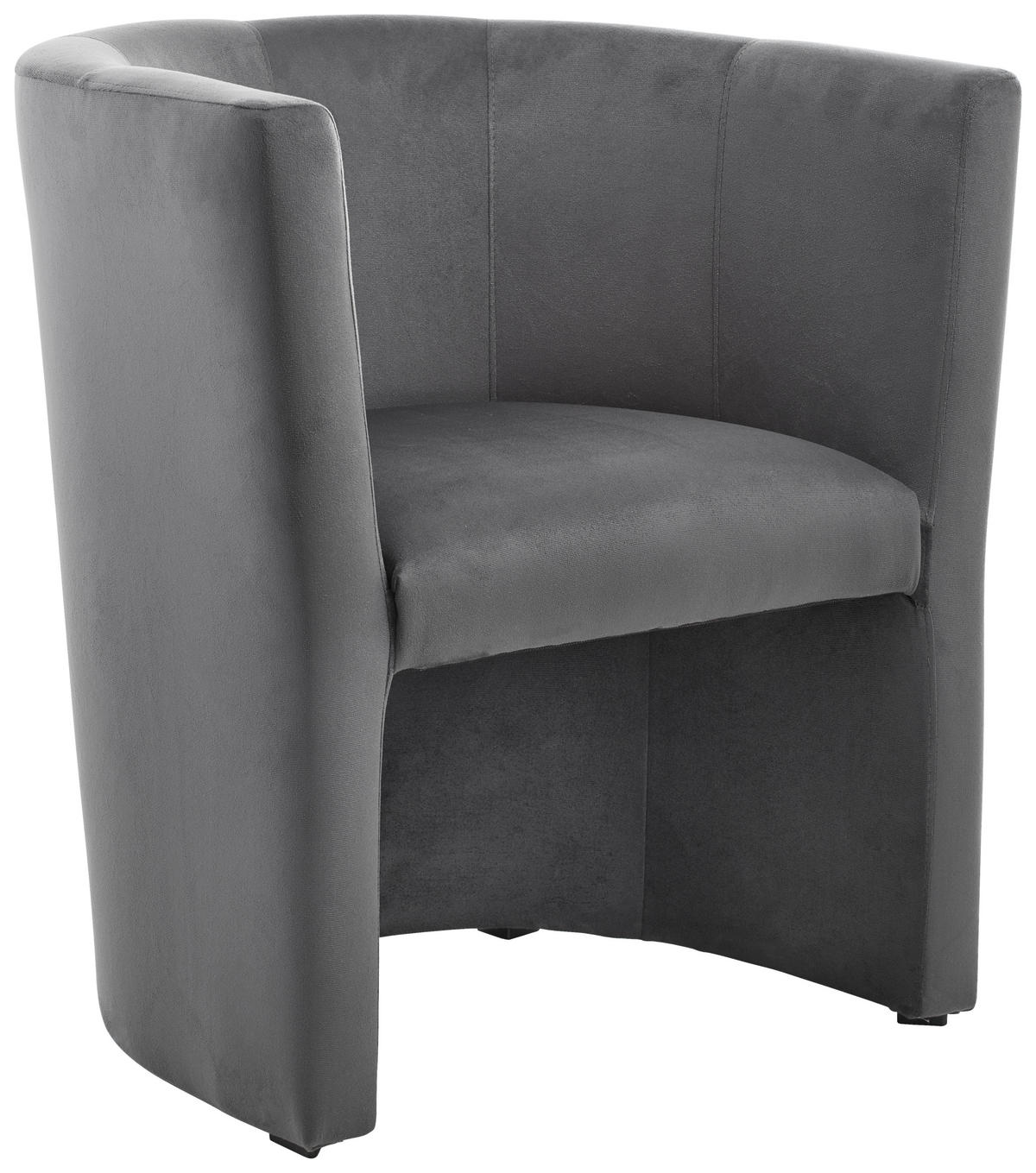 FOTEL - fekete/antracit, Design, műanyag/textil (68/76/60cm) - Carryhome