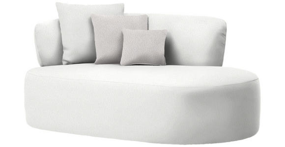 RÉCAMIERE in Bouclé Creme, Hellrosa - Hellrosa/Creme, MODERN, Kunststoff/Textil (166/86/105cm) - Hom`in