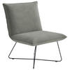 SESSEL Flachgewebe Grau    - Schwarz/Grau, Design, Textil/Metall (81/84/68cm) - Livetastic