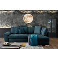 ECKSOFA in Webstoff Petrol  - Chromfarben/Petrol, Design, Kunststoff/Textil (276/212cm) - Carryhome