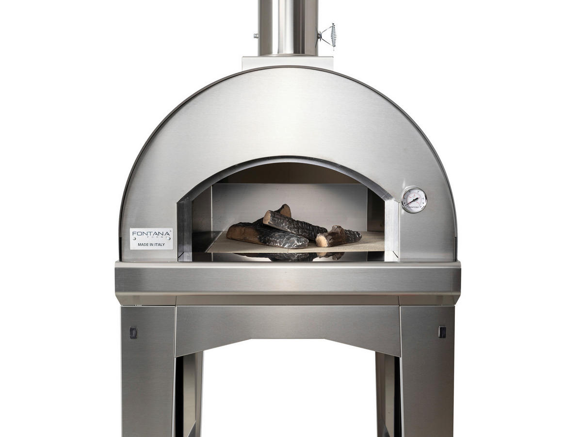 PIZZAOFEN - Edelstahlfarben, Design, Metall (80/140/86cm) - Nouvel