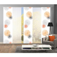 FLÄCHENVORHANG RAWLINS, 5-TLG. in Orange blickdicht  - Orange, Basics, Textil (60/245cm)