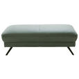 ECKSOFA Dieter Knoll Opal Echtleder  - Opal/Schwarz, Design, Leder/Metall (332/193cm) - Dieter Knoll