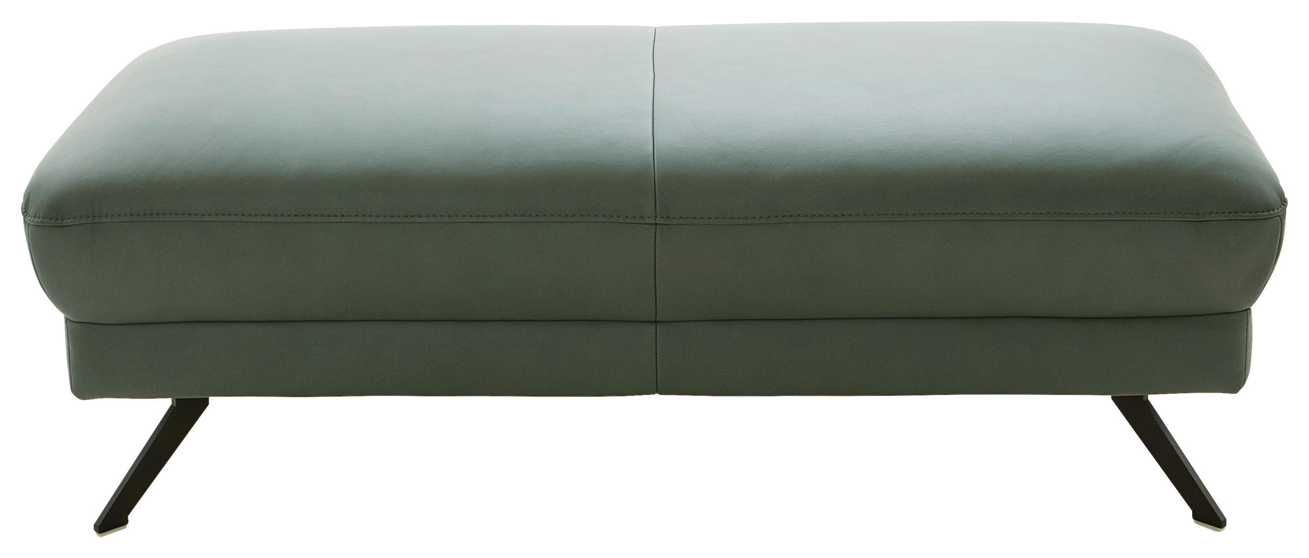 ECKSOFA in Echtleder Opal  193/332 cm  - Opal/Schwarz, Design, Leder/Metall (193/332cm) - Dieter Knoll
