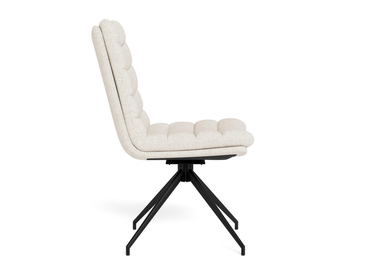 STUHL   Bouclé  - Creme/Schwarz, MODERN, Textil/Metall (50,5/96,5/65cm) - MID.YOU