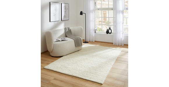 HANDWEBTEPPICH 70/130 cm Stralsund Creme rechteckig  - Creme, Natur, Textil (70/130cm) - Linea Natura