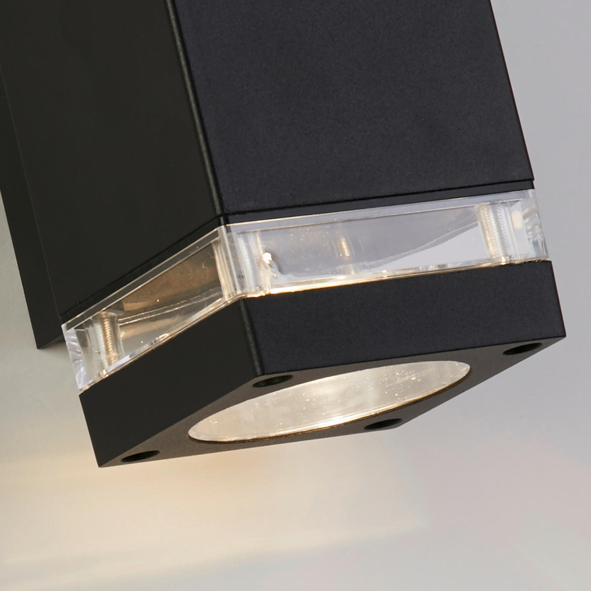 AUSSENWANDLEUCHTE Houston 8/11/23 cm  - Klar/Schwarz, Design, Kunststoff/Metall (8/11/23cm)