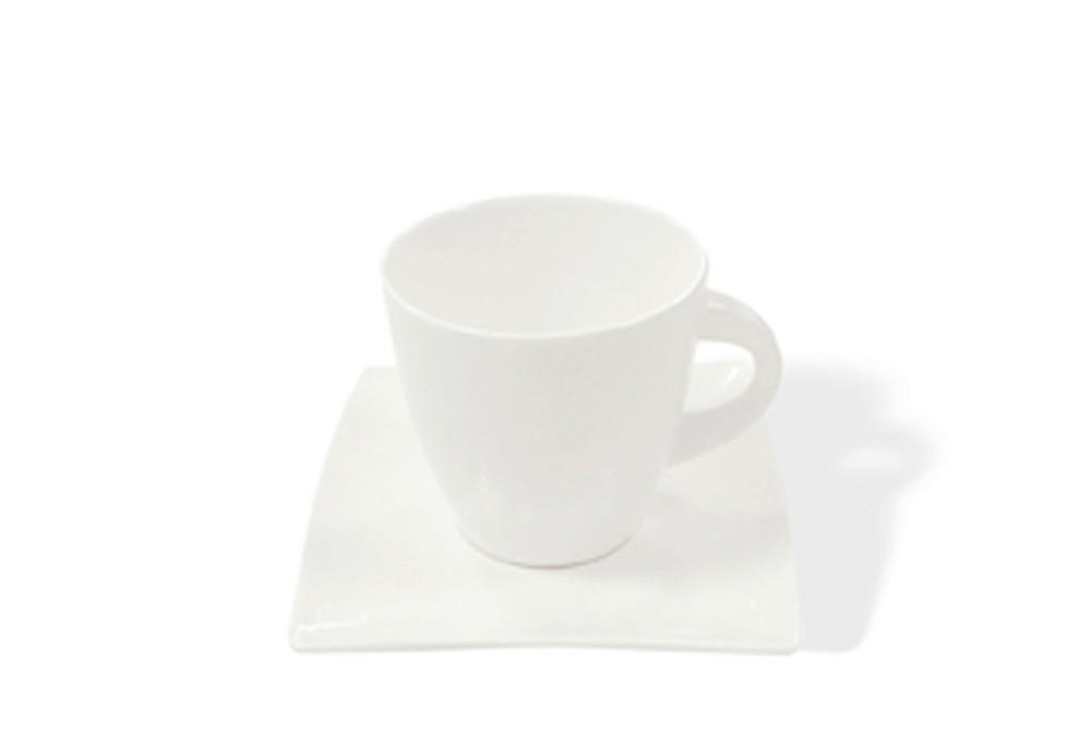 ŠÁLEK A PODŠÁLEK NA KÁVU porcelán - bílá, Basics, keramika (15/9,5/14,5cm) - Maxwell & Williams