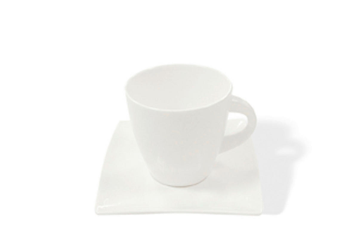 ŠÁLEK A PODŠÁLEK NA KÁVU porcelán - bílá, Basics, keramika (15/9,5/14,5cm) - Maxwell & Williams