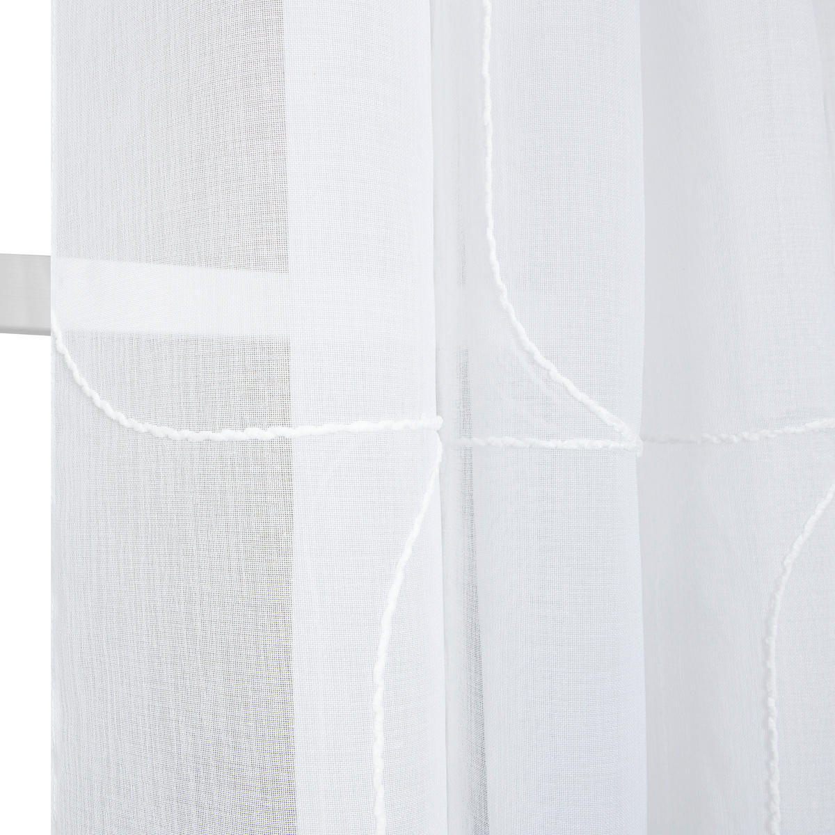 FERTIGVORHANG transparent  - Weiß, Basics, Textil (140/280cm)