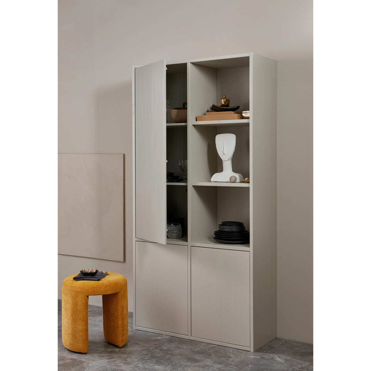 MEHRZWECKSCHRANK 100/200/40 cm  in Grauweiß  - Grauweiß, Design, Holz (100/200/40cm) - Livetastic