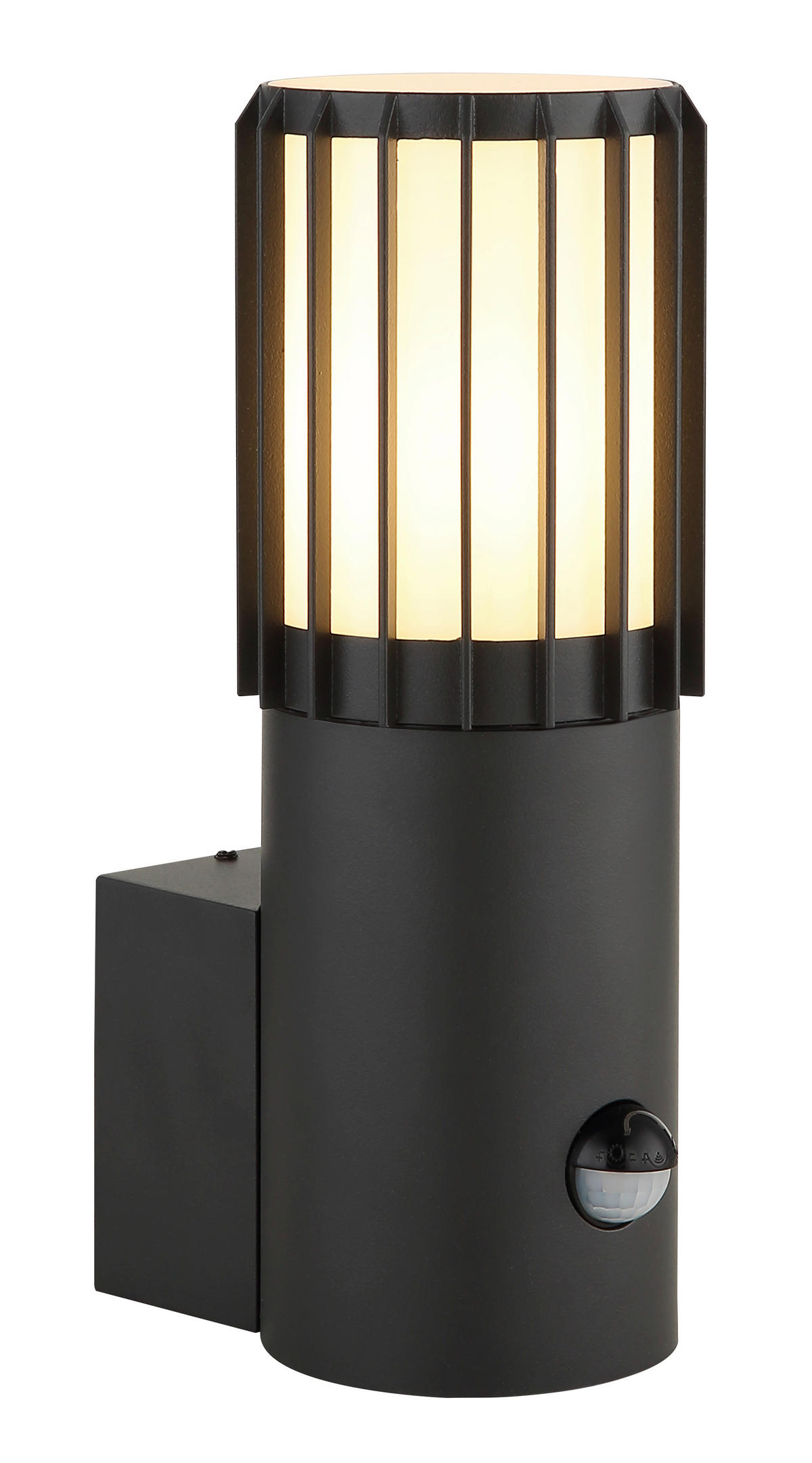 AUSSENLEUCHTE Mervin 9/13,3/24 cm  - Anthrazit/Opal, Design, Kunststoff/Metall (9/13,3/24cm) - Globo