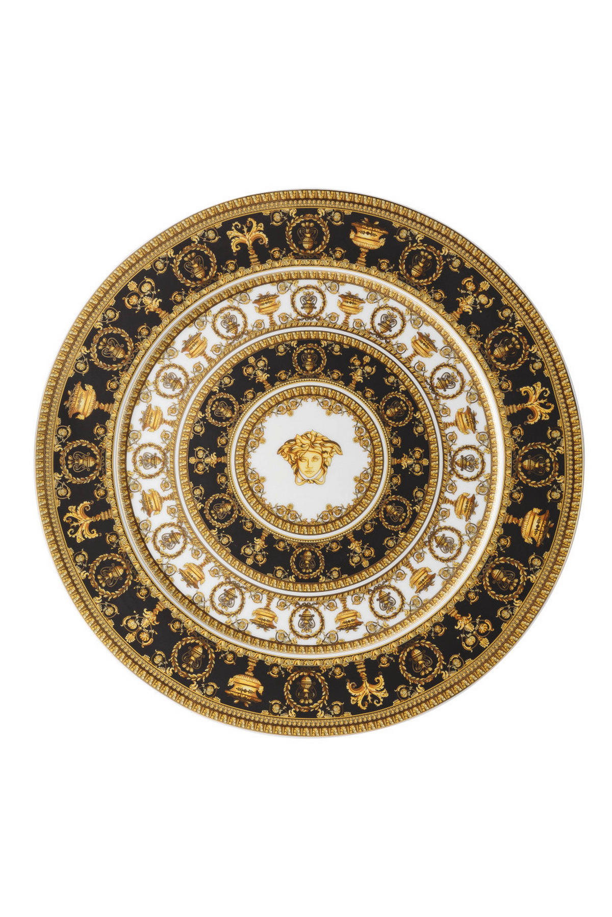 TANJIR  33 cm           - bela/braon, Konvencionalno, keramika (33cm) - Versace