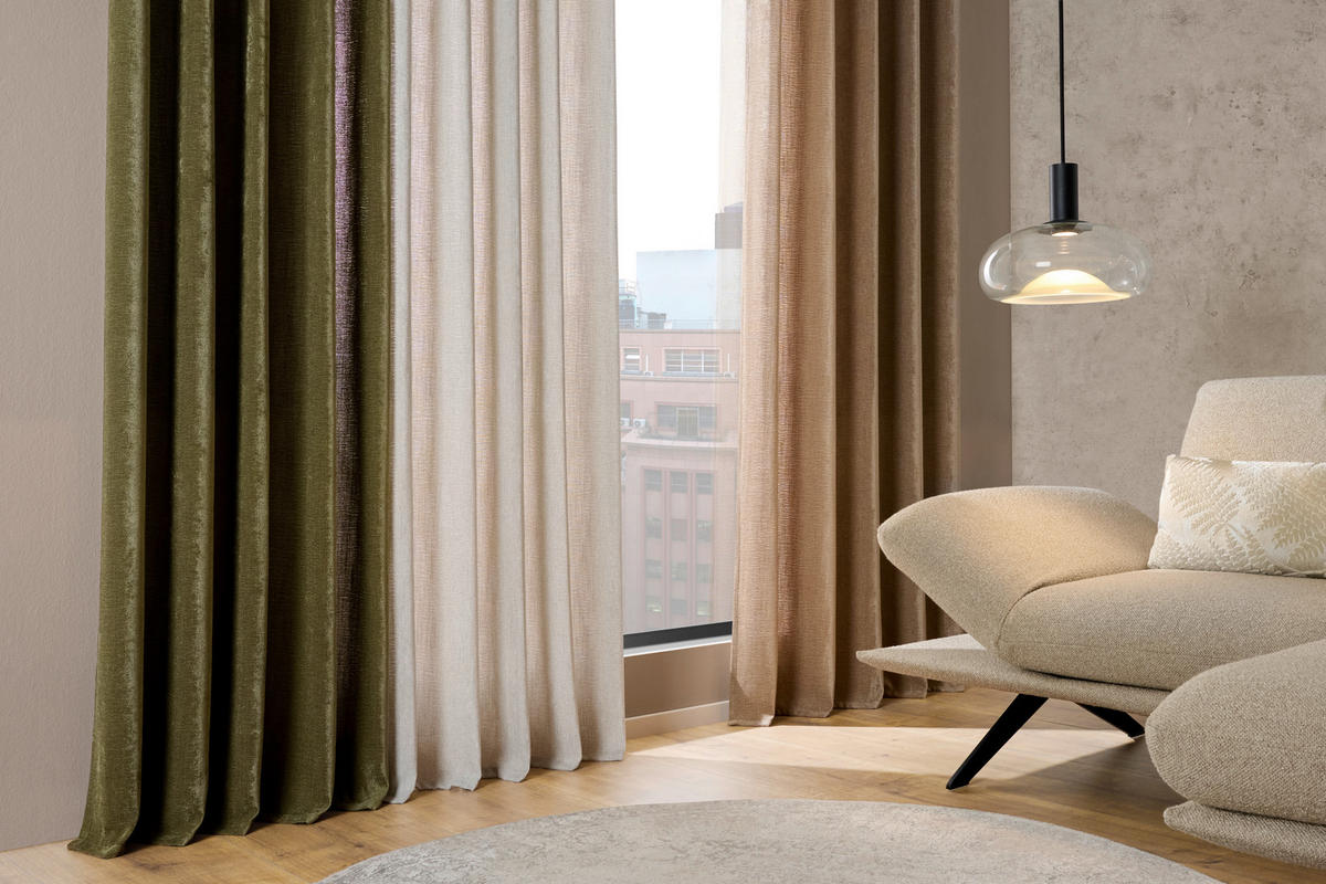 HOTOVÝ ZÁVĚS, neprůsvitné, 140/260 cm - světle šedá, Design, textil (140/260cm) - Dieter Knoll