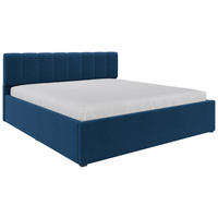 POLSTERBETT Lattenrost, Bettkasten Royalblau 180/200 cm  - Royalblau/Schwarz, Design, Holz/Kunststoff (180/200cm) - Stylife