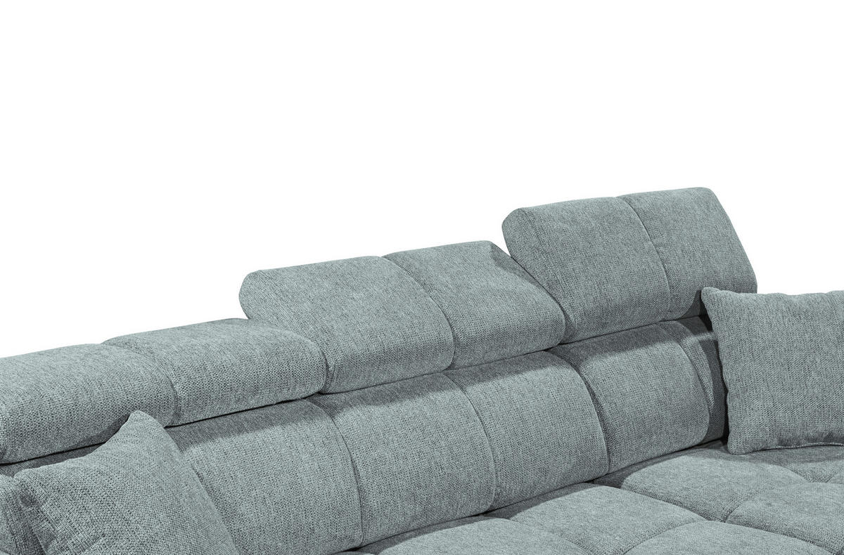 KUTNA GARNITURA tekstil  svijetlo plava   - crna/svijetlo plava, Konvencionalno, tekstil/plastika (268/172cm) - MID.YOU