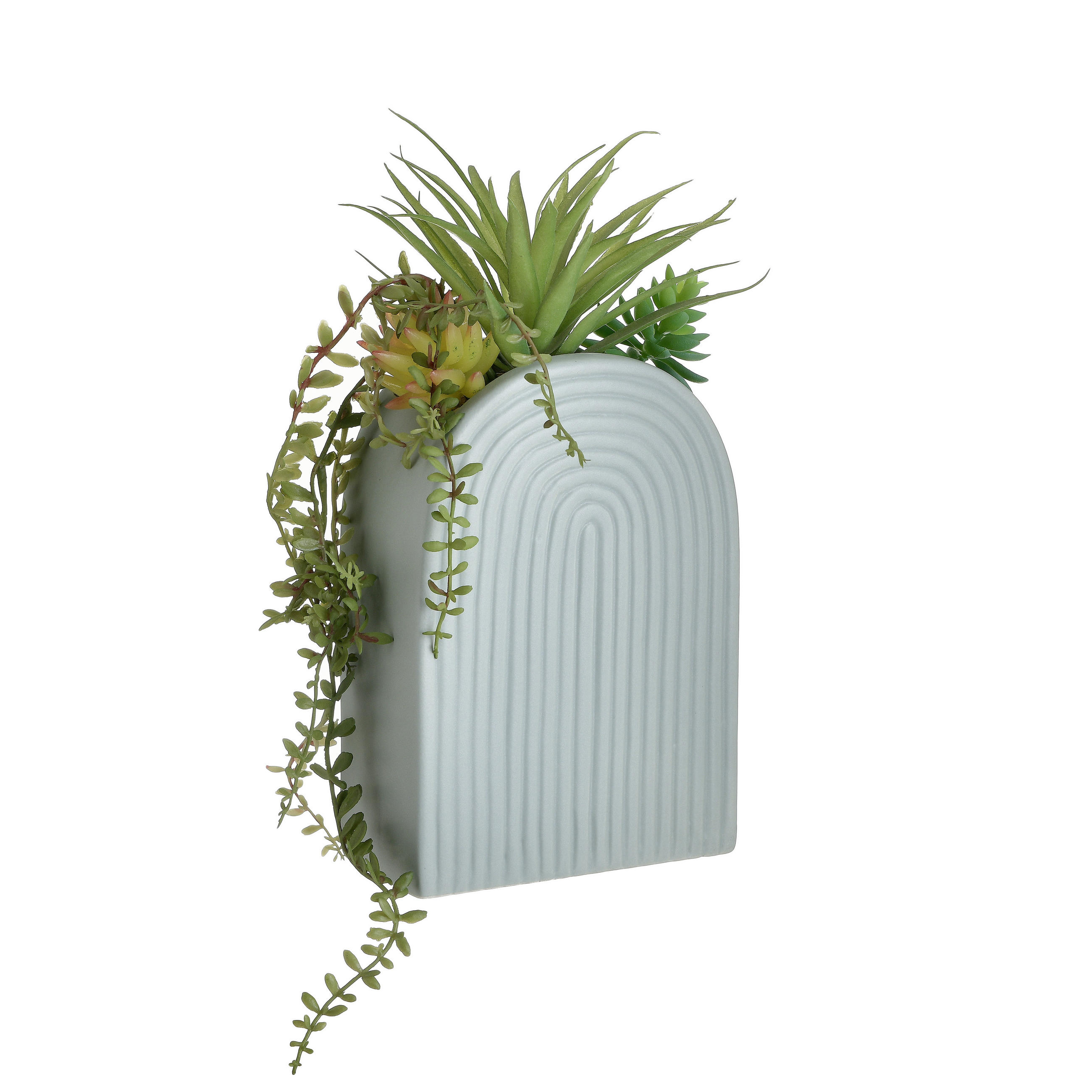 VASE 20 cm  - Hellgrau, Trend, Keramik (14/7/20cm)