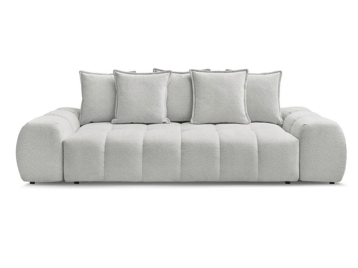 3-SITZER-SOFA EVEREST Flachgewebe Hellgrau  - Hellgrau/Schwarz, MODERN, Kunststoff/Textil (278/90/115cm)
