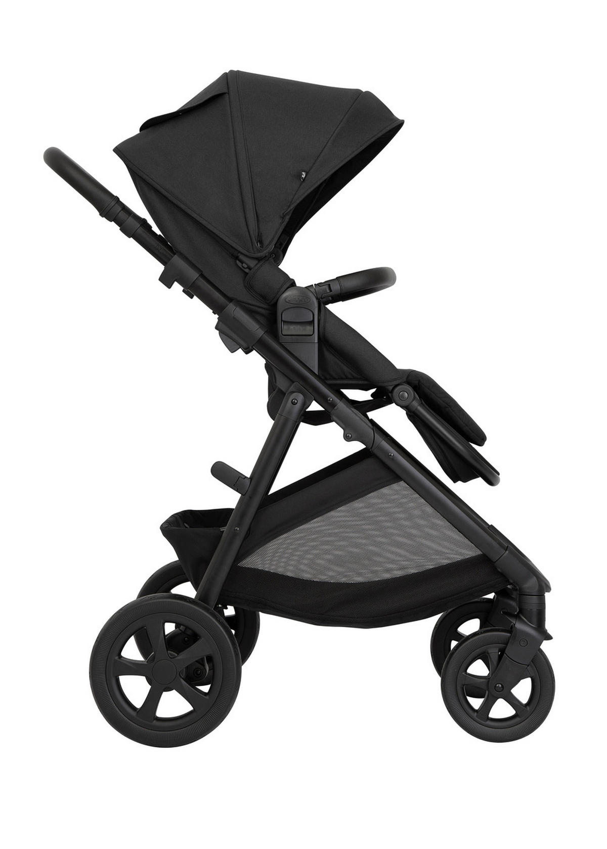 KINDERWAGENSET Near2Me DLX 3in1  - Schwarz, Basics, Textil/Metall (95/62,7/120cm) - Graco