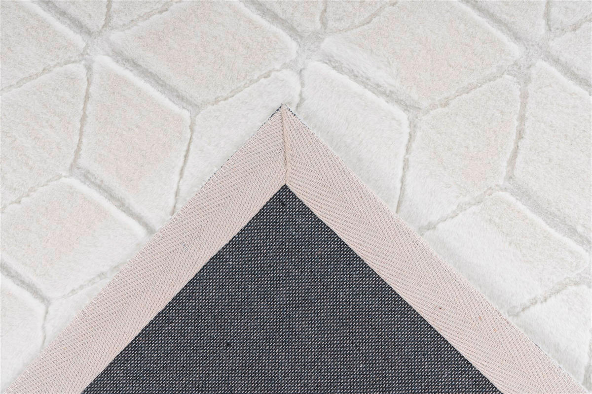 TEPPICH 80/150 cm Vivica 125 Weiß Weiß  - Weiß, KONVENTIONELL, Textil (80/150cm)