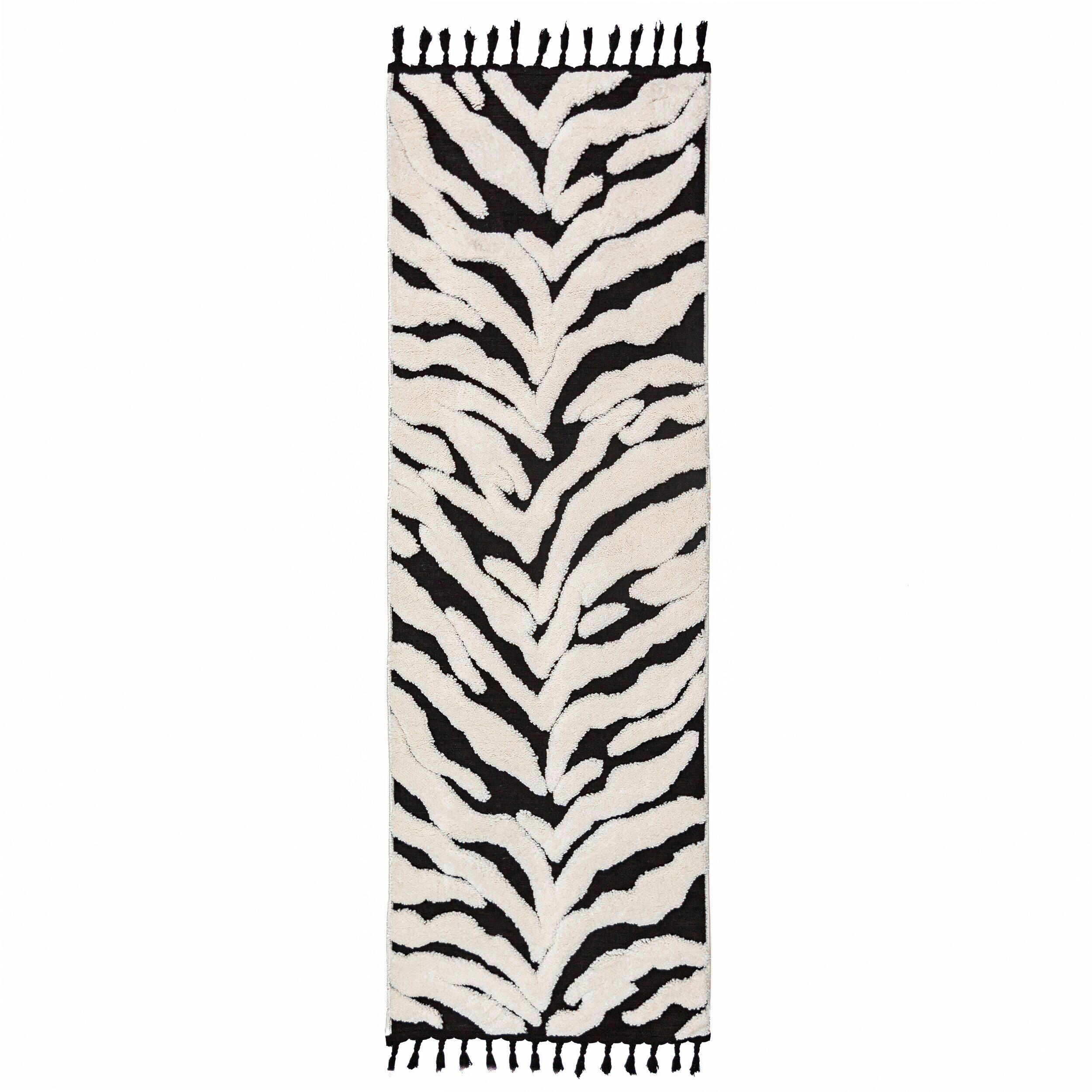 Flair Rugs KOBEREC S VYSOKÝM VLASEM, 80/300 cm černá