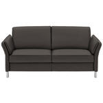 3-SITZER-SOFA Latina in Echtleder Mokka   - Alufarben/Mokka, Design, Leder/Metall (190/82/99cm) - Dieter Knoll