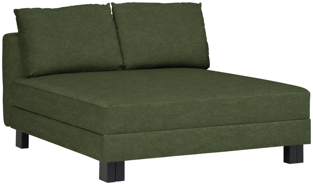 LIEGE  in Velours Grün  - Eiche dunkel/Grün, Design, Holz/Textil (137/72/155cm) - Joka