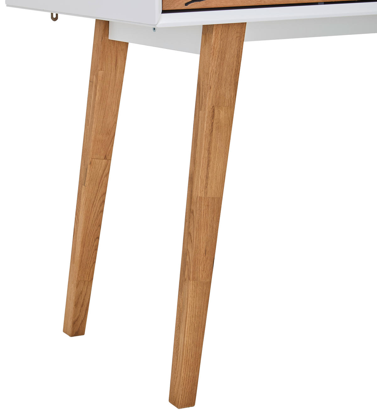 SCHMINKTISCH 120/55/135 cm, Weiß, Eichefarben  - Eichefarben/Weiß, Trend, Glas/Holz (120/55/135cm) - Xora