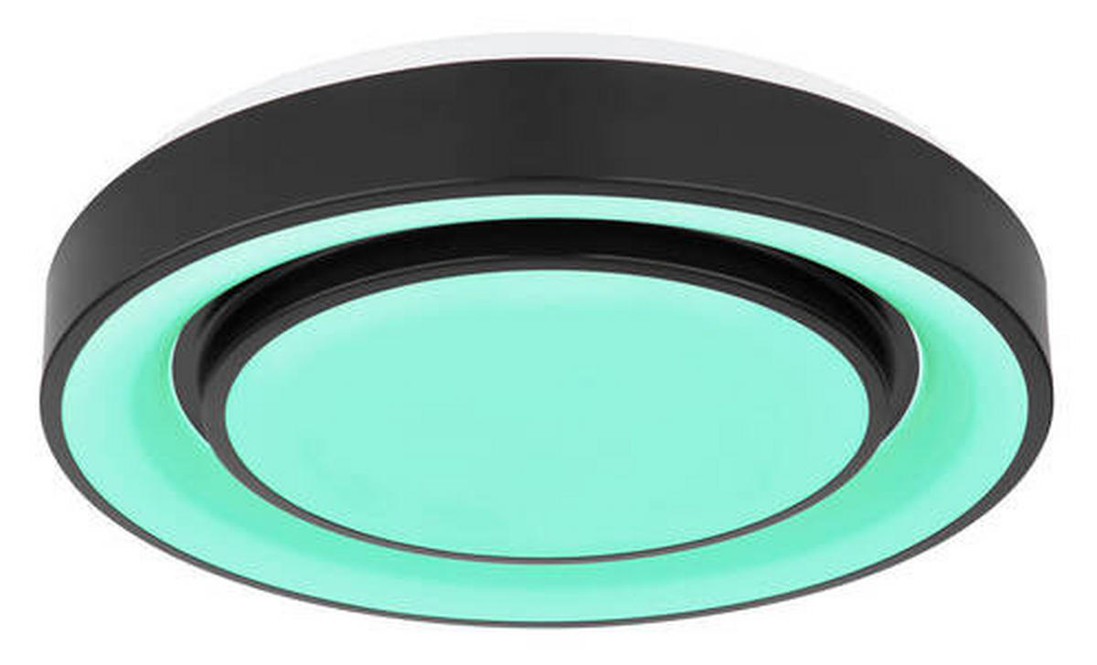LED-DECKENLEUCHTE  38/7.5 cm    - Opal/Schwarz, Design, Kunststoff/Metall (38/7.5cm) - Globo