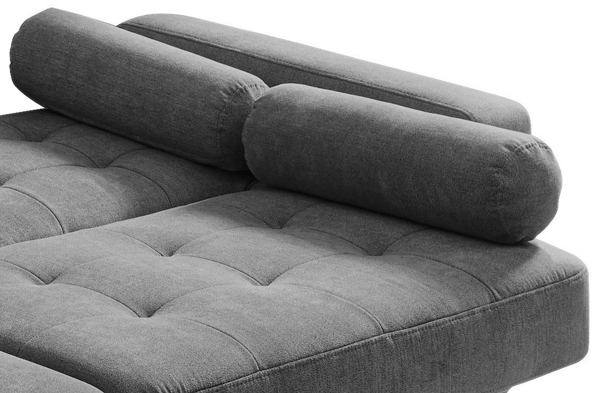 ROZKLÁDACÍ POHOVKA, textil, kompozitní dřevo, tmavě šedá - barvy dubu/tmavě šedá, Moderní, dřevo/kompozitní dřevo (222/86/90cm) - MID.YOU
