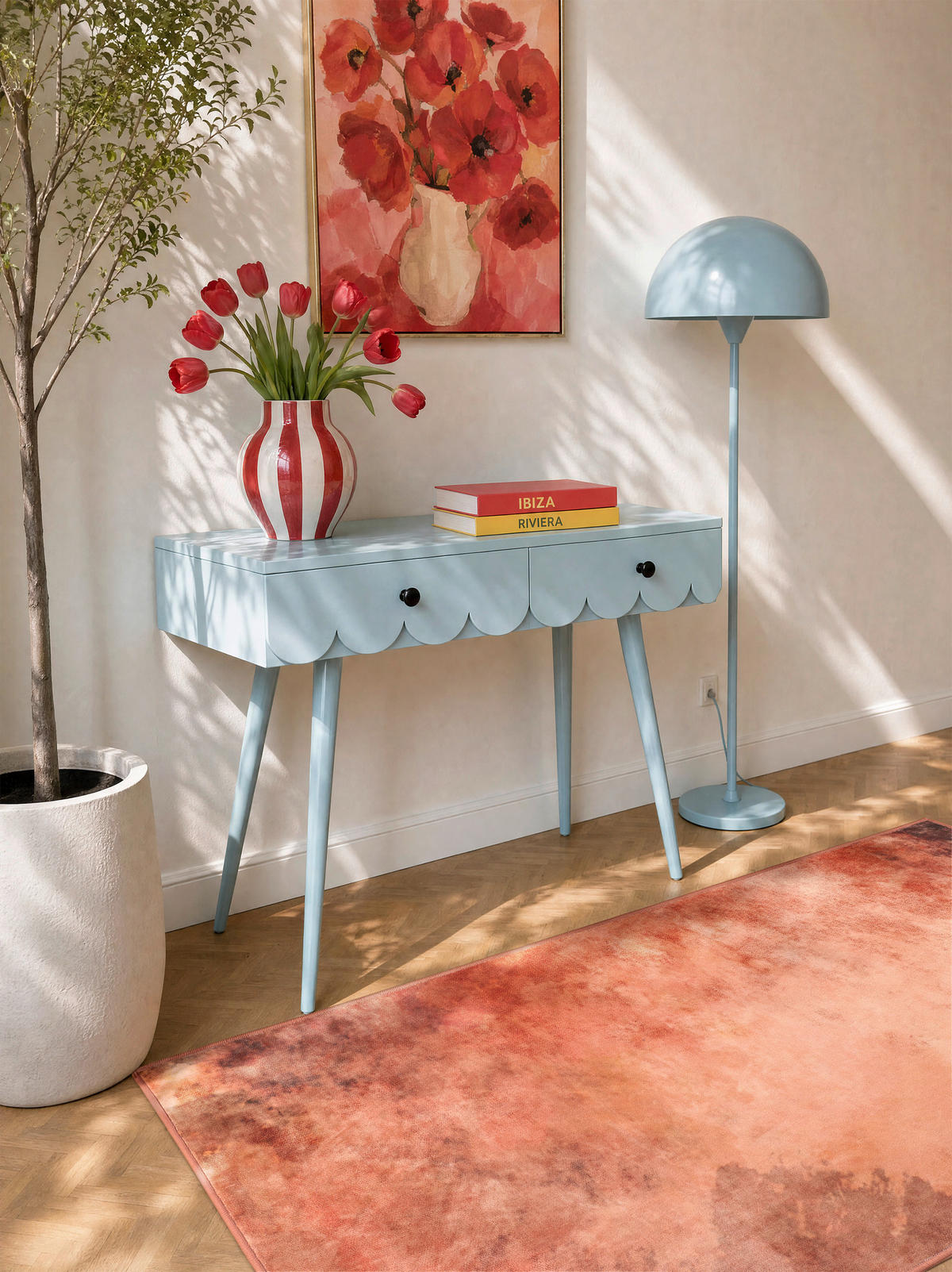 VINTAGE-TEPPICH Cortea Onirah 80/150 cm  in Terracotta, Rotbraun, Roségold  - Rotbraun/Roségold, Design, Kunststoff/Textil (80/150cm) - Lindorug
