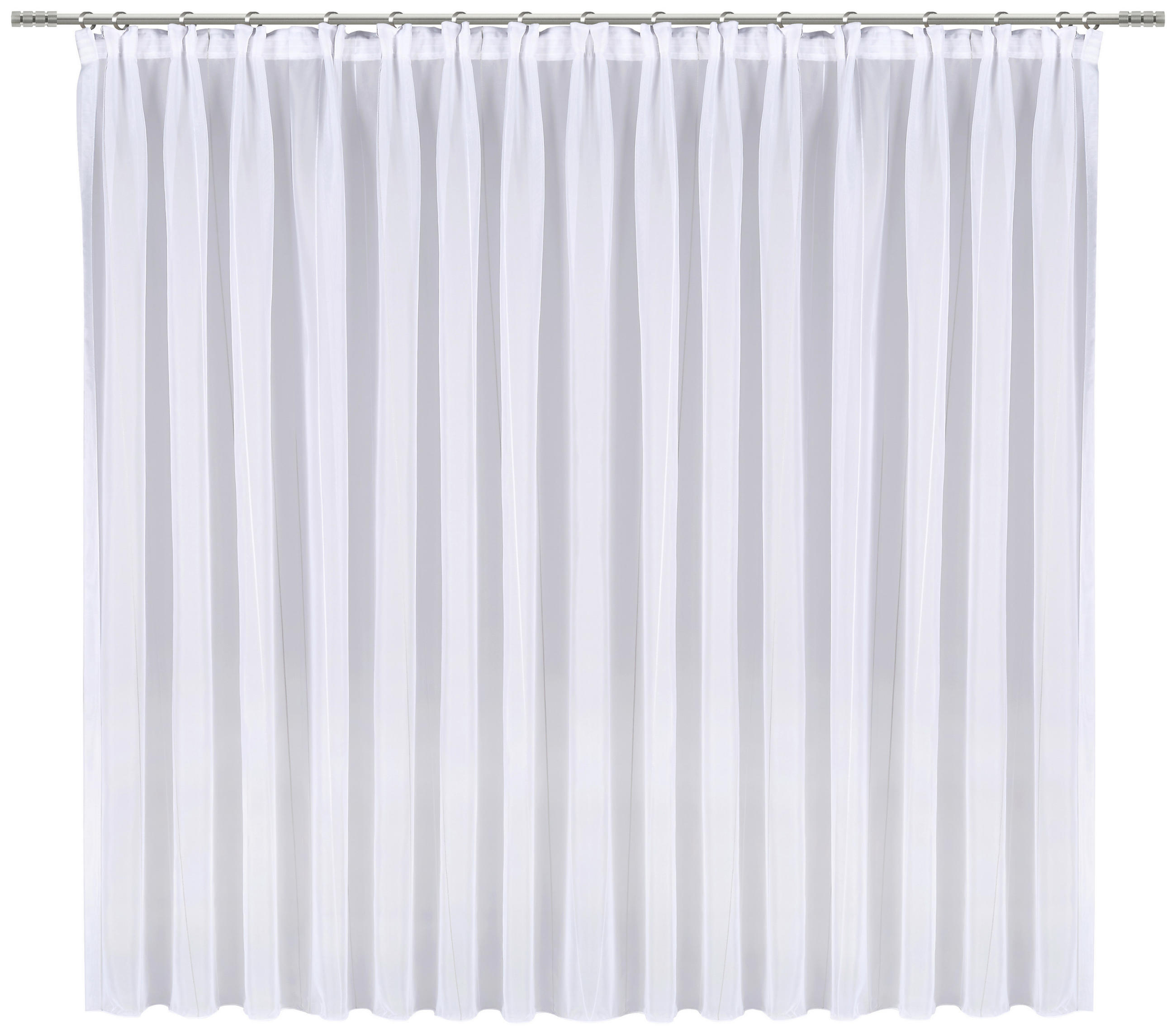 FERTIGSTORE  halbtransparent   450/175 cm  - Weiß/Grau, Basics, Textil (450/175cm) - Esposa