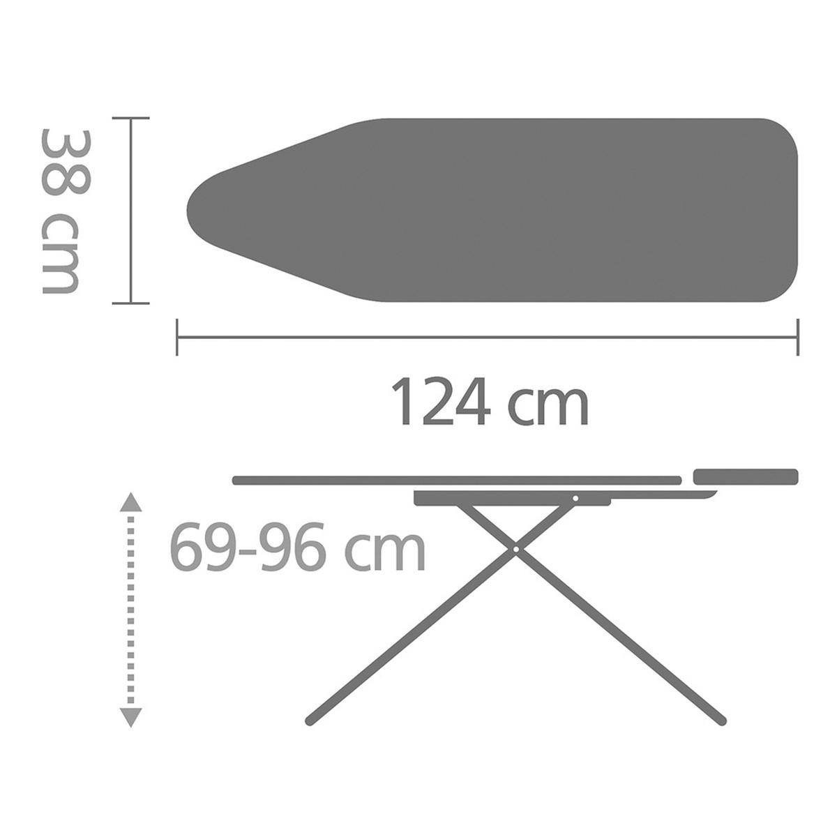 BÜGELBRETT - Anthrazit, Basics, Textil (48/160/7cm) - Brabantia