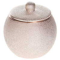 DÓZA NA KOZMETIKU ružová - ružová, Basics, keramika (9,3/9,7cm) - Sadena