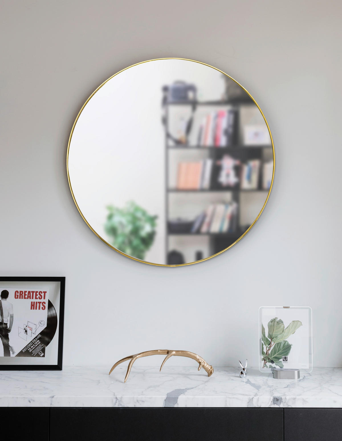 WANDSPIEGEL Goldfarben  - Goldfarben, Basics, Glas/Metall (86/86/3cm) - Umbra