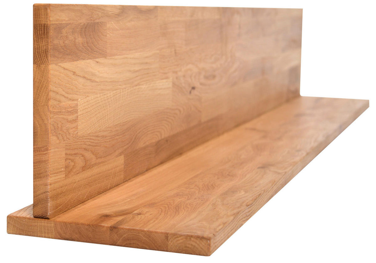 WANDBOARD Holz Wildeiche massiv Wildeiche  - Wildeiche, Natur, Holz (150/22/24cm) - Carryhome
