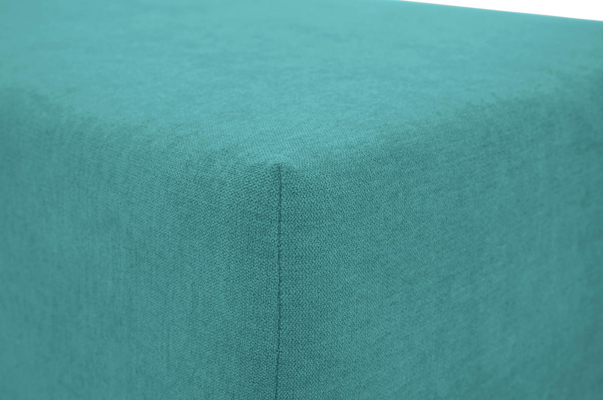 ECKSOFA in Mikrofaser Petrol  178/248 cm  - Petrol/Schwarz, Design, Kunststoff/Textil (178/248cm) - MID.YOU