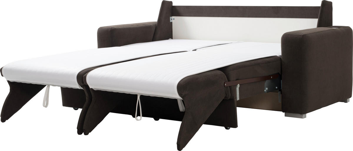 SCHLAFSOFA in Textil Hellgrau  - Hellgrau, Konventionell, Textil/Metall (202/86/92cm) - Sedda